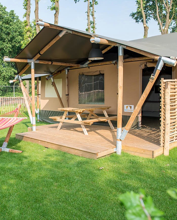 lodge tent groot met sanitair