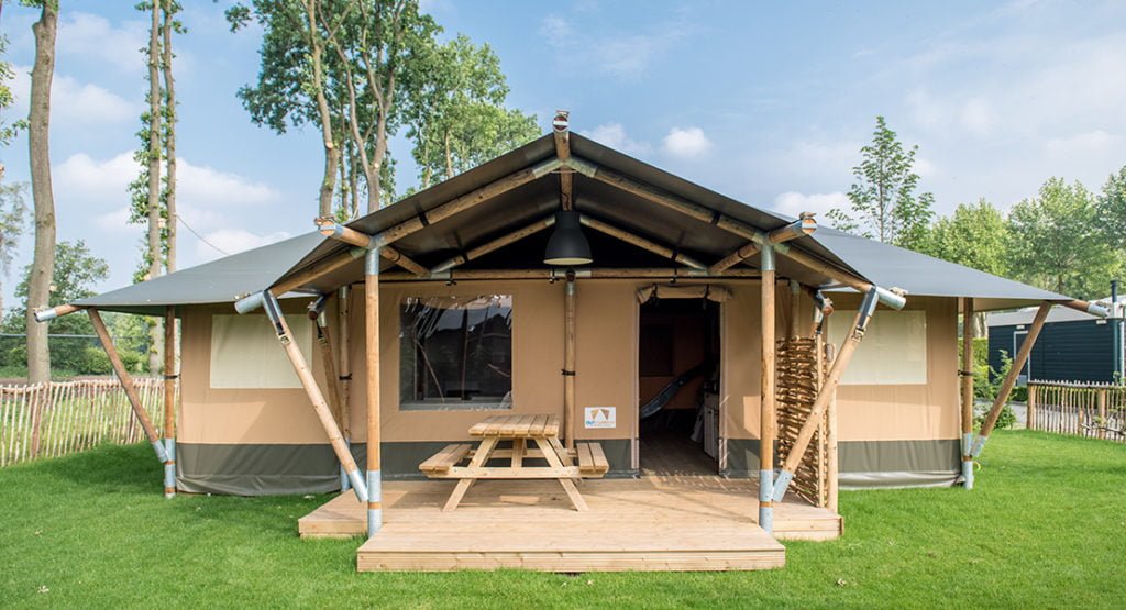 lodge tent groot met sanitair