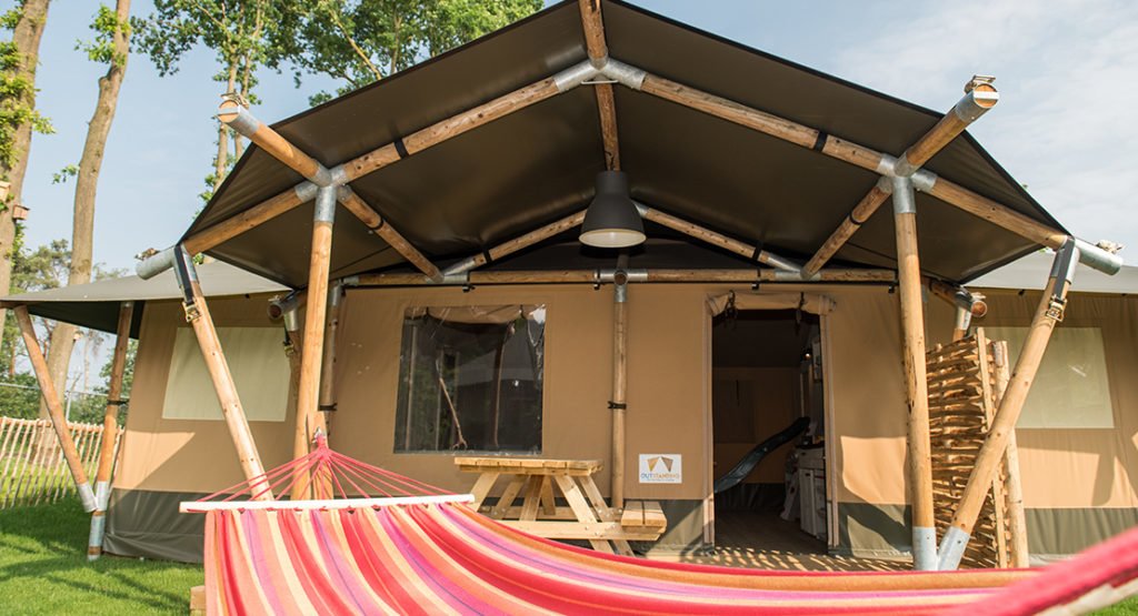 lodge tent groot met sanitair