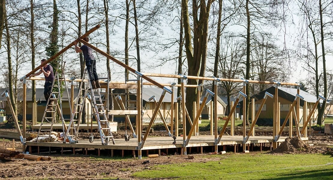 glamping tent groot luxe kamperen