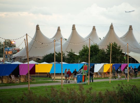 Glamping tent festival Mysteryland
