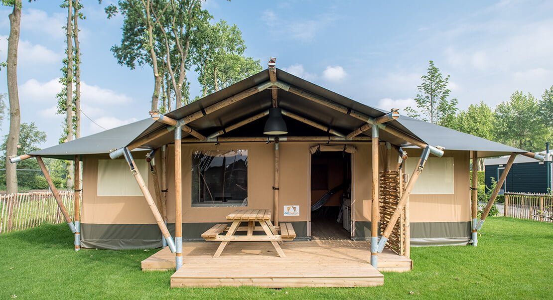 lodge tent groot met sanitair