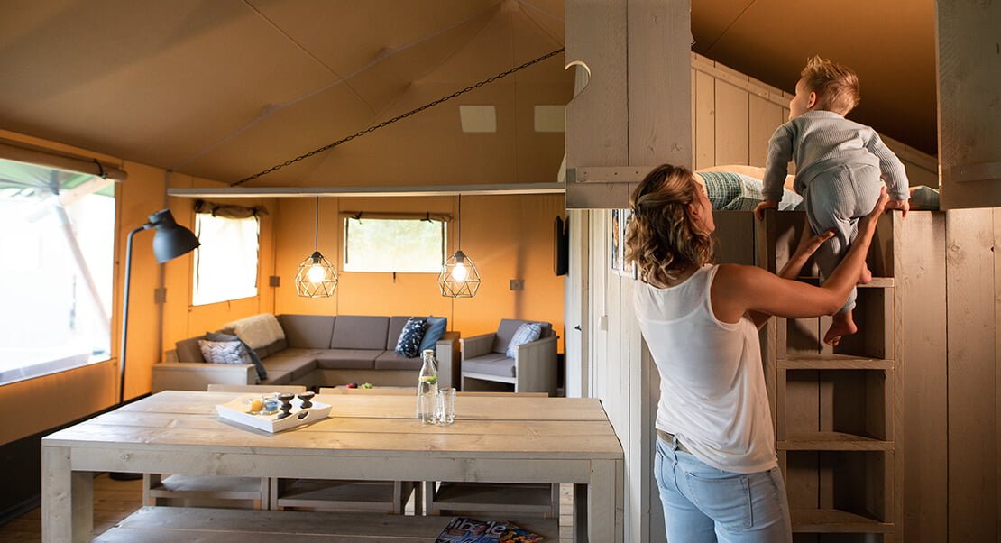 Ingerichte glamping lodge kopen